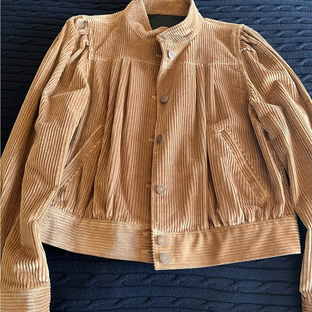 Marc Jacobs Pleated Cotton Corduroy Jacket - Picture 2 of 5